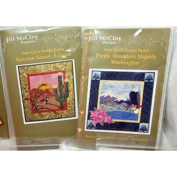 Quilt Pattern Lot of 6 Wolf Bird Nature Tree Applique Granola Girl Jill McCloy - Picture 7 of 12